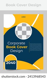 Book cover design template with mockup.