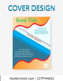 book cover design template. Vector illustration