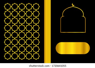 Buchcover-Design, mit dem Thema Ramadan, Vektorgrafik