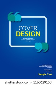 book cover design vector template in A4 size. Annual report. Abstract Brochure design. Simple pattern. Flyer promotion. Presentation cover. Vector illustration. splash paint like a comma. 