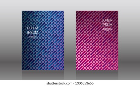 book cover design vector template in A4 size. Annual report. Abstract Brochure design. Simple pattern. Flyer promotion. Presentation cover. Vector illustration.