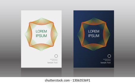 book cover design vector template in A4 size. Annual report. Abstract Brochure design. Simple pattern. Flyer promotion. Presentation cover. Vector illustration.
