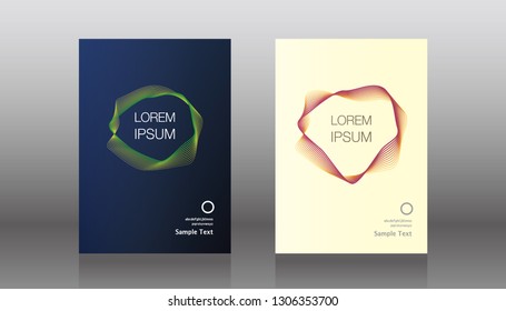 book cover design vector template in A4 size. Annual report. Abstract Brochure design. Simple pattern. Flyer promotion. Presentation cover. Vector illustration.