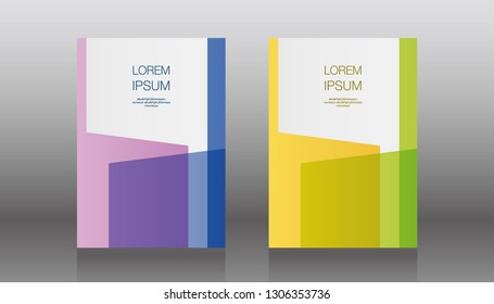 book cover design vector template in A4 size. Annual report. Abstract Brochure design. Simple pattern. Flyer promotion. Presentation cover. Vector illustration.