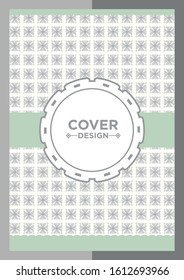 book cover design vector template in A4 size. Annual report. Simple pattern. Flyer promotion. Presentation cover. Vector illustration.