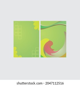 book cover design vector template in A4 size. Annual report. Abstract brochure design. Simple pattern. Vector illustration. paint splatter like a comma.