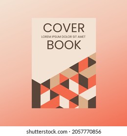 plantilla vectorial de diseño de portada de libro en tamaño A4. Informe anual. Diseño Resumen de Folleto. Patrón simple. Cubierta de presentación.