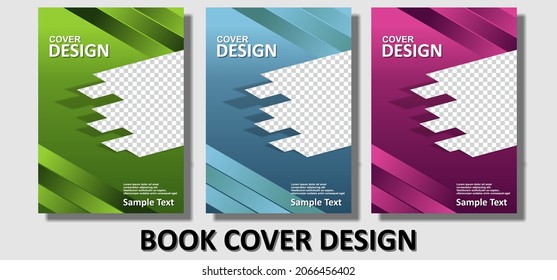 book cover design vector template in A4 size.