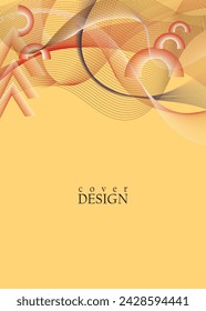 book cover design vector template. Annual report. Abstract Brochure design. Simple pattern. Flyer promotion. Presentation cover. Vector illustration.
