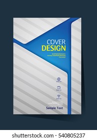 book cover design vector template in A4 size. Annual report. Abstract Brochure design. Simple pattern. Flyer promotion. Presentation cover. Vector illustration.