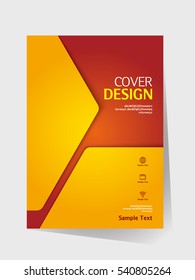 book cover design vector template in A4 size. Annual report. Abstract Brochure design. Simple pattern. Flyer promotion. Presentation cover. Vector illustration.