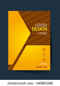 book cover design vector template in A4 size. Annual report. Abstract Brochure design. Simple pattern. Flyer promotion. Presentation cover. Vector illustration.