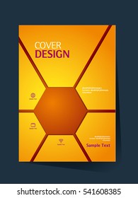 book cover design vector template in A4 size. Annual report. Abstract Brochure design. Simple pattern. Flyer promotion. Presentation cover. Vector illustration.