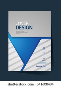 book cover design vector template in A4 size. Annual report. Abstract Brochure design. Simple pattern. Flyer promotion. Presentation cover. Vector illustration.