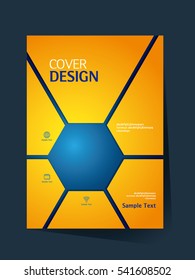 book cover design vector template in A4 size. Annual report. Abstract Brochure design. Simple pattern. Flyer promotion. Presentation cover. Vector illustration.