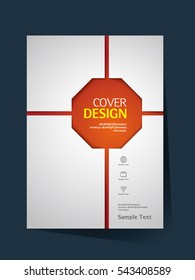 book cover design vector template in A4 size. Annual report. Abstract Brochure design. Simple pattern. Flyer promotion. Presentation cover. Vector illustration.