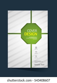book cover design vector template in A4 size. Annual report. Abstract Brochure design. Simple pattern. Flyer promotion. Presentation cover. Vector illustration.
