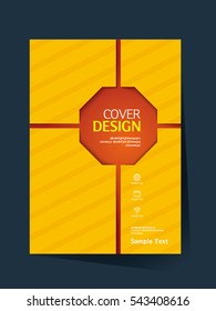 book cover design vector template in A4 size. Annual report. Abstract Brochure design. Simple pattern. Flyer promotion. Presentation cover. Vector illustration.