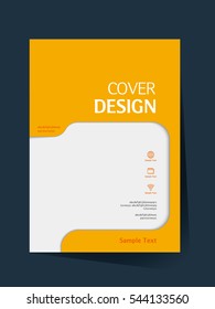 book cover design vector template in A4 size. Annual report. Abstract Brochure design. Simple pattern. Flyer promotion. Presentation cover. Vector illustration.