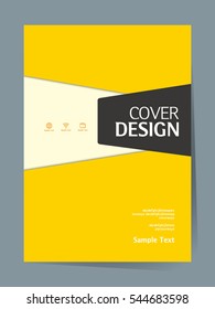 book cover design vector template in A4 size. Annual report. Abstract Brochure design. Simple pattern. Flyer promotion. Presentation cover. Vector illustration.