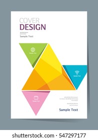 book cover design vector template in A4 size. Annual report. Abstract Brochure design. Simple pattern. Flyer promotion. Presentation cover. Vector illustration.