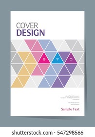 book cover design vector template in A4 size. Annual report. Abstract Brochure design. Simple pattern. Flyer promotion. Presentation cover. Vector illustration.