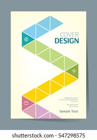 book cover design vector template in A4 size. Annual report. Abstract Brochure design. Simple pattern. Flyer promotion. Presentation cover. Vector illustration.
