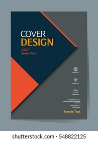 book cover design vector template in A4 size. Annual report. Abstract Brochure design. Simple pattern. Flyer promotion. Presentation cover. Vector illustration.
