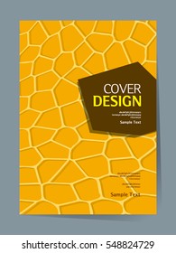 book cover design vector template in A4 size. Annual report. Abstract Brochure design. Simple pattern. Flyer promotion. Presentation cover. Vector illustration.