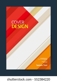 book cover design vector template in A4 size. Annual report. Abstract Brochure design. Simple pattern. Flyer promotion. Presentation cover. Vector illustration.