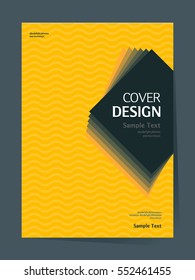 book cover design vector template in A4 size. Annual report. Abstract Brochure design. Simple pattern. Flyer promotion. Presentation cover. Vector illustration.