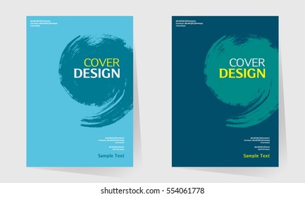 book cover design vector template in A4 size. Annual report. Abstract Brochure design. Simple pattern. Flyer promotion. Presentation cover. Vector illustration. splash paint like a comma.  - Shutterstock ID 554061778