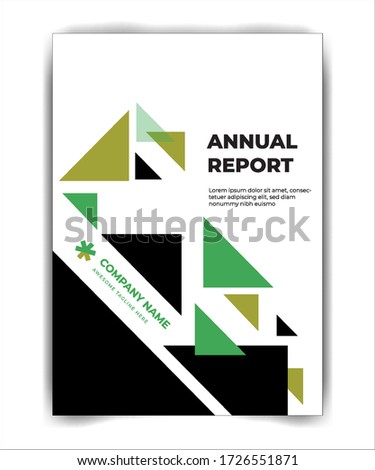 book cover design vector template in A4 size, Annual report, Brochure design, Flyer promotion, Presentation cover, cool design