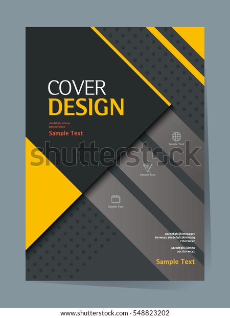 Book Cover Design Vector Template A4 Stock Vector (Royalty Free) 548823202