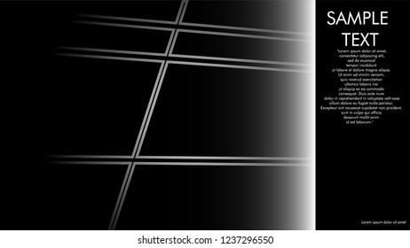 book cover designs, magazines, brochures, etc. with the white line concept and black background. and examples of writing next to it. Vector illustration graphic design