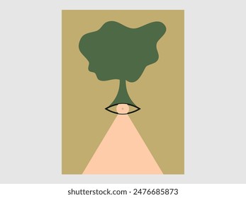 Ilustración vectorial de ojo de diseño plano cubierta del libro