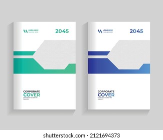 Book cover geometric design vector, graphic gradient circle shape cover design, Modern graphic layout cover, and report business flyers poster brochure cover