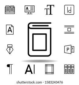 book cover icon. Can be used for web, logo, mobile app, UI, UX