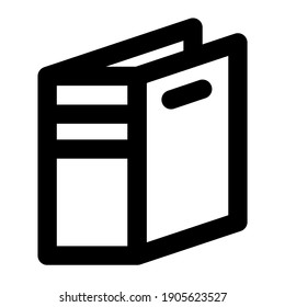 Book cover icon style outline, this icon will support your website