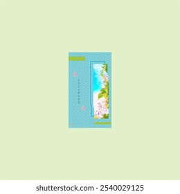 The Book cover with Japanese style. 