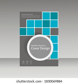 Book cover layout design, Abstract flyer templates with square
