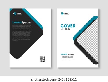 Book cover layout design template. Creative background template for annual report, brochure, presentation, booklet, flyer. Vector