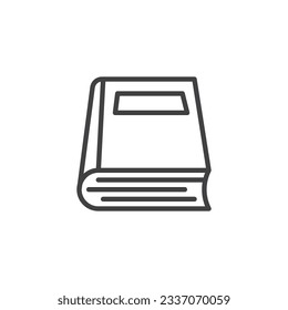 Book cover line icon. linear style sign for mobile concept and web design. One book outline vector icon. Symbol, logo illustration. Vector graphics