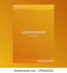 Book cover with orange gradation background with thin stripes theme. elegant book cover. also suitable for magazines, banners, posters, and other print media