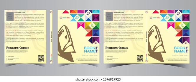 Book cover page design publishing template vector  corporate business