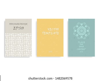 Book cover page template design vector. Journal template.