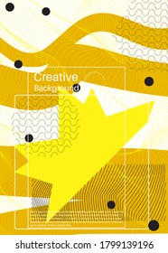 Book cover, poster or banner template design. Vector illustration. Minimal abstract background.