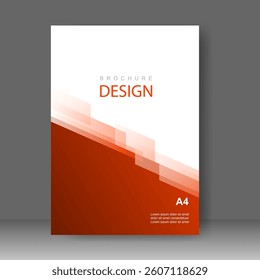 Book cover red line speed modern design. Annual report. Brochure template, catalog. Simple Flyer promotion. magazine. Vector illustration
