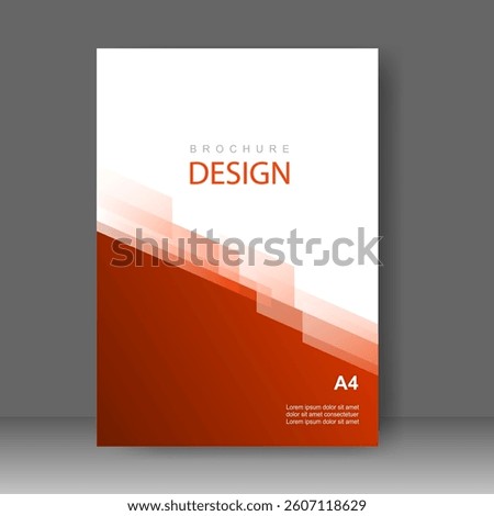 Book cover red line speed modern design. Annual report. Brochure template, catalog. Simple Flyer promotion. magazine. Vector illustration