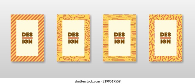 Book Cover set Design Template in A4 with pattern. Adaptable to Brochures, Annual Reports, Magazines, Posters, Business Presentations, Portfolios, Flyers, Banners, Websites.